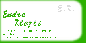 endre klezli business card